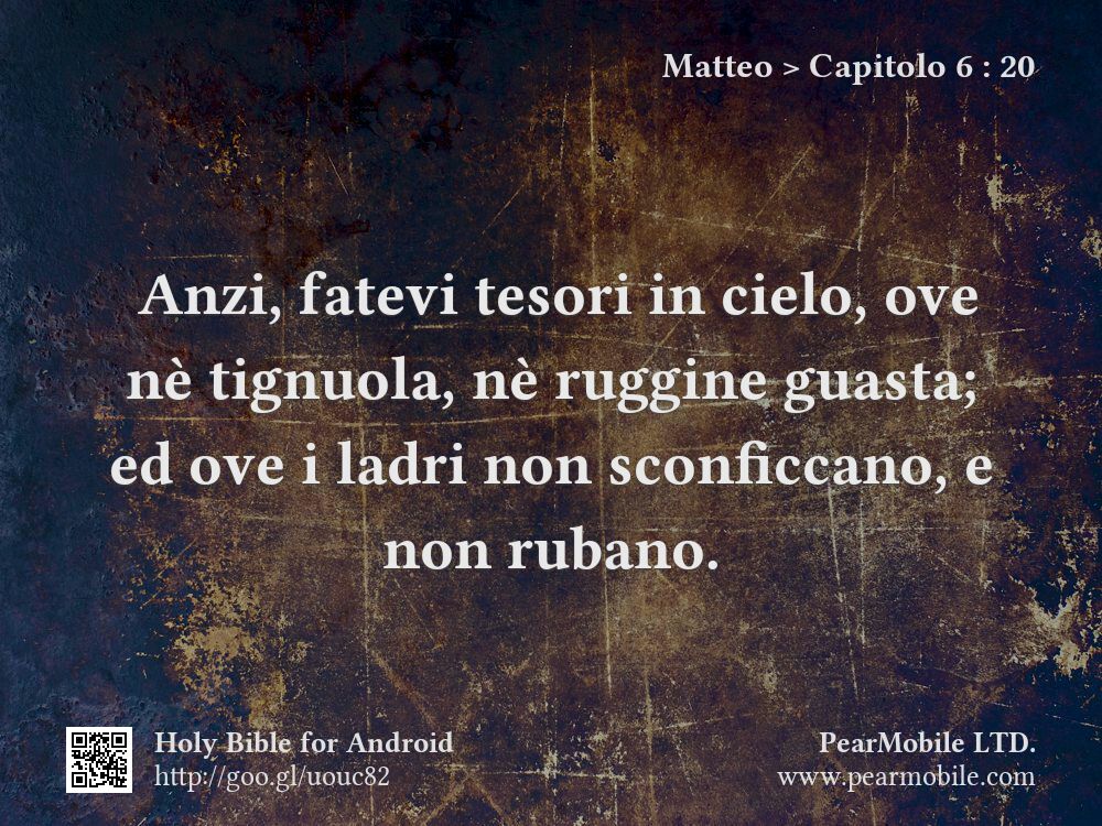 Matteo, Capitolo 6:20